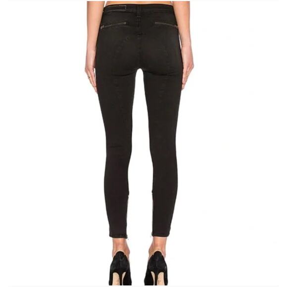 Rag & Bone Triple Zipper Moto Ankle Zip Jean in Metal Size 25 - Picture 3 of 11